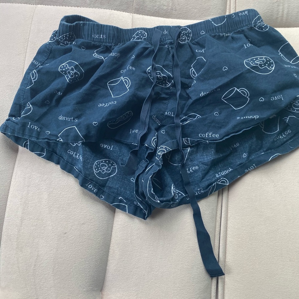 Navy pajama shorts